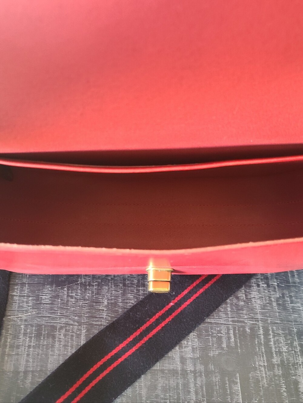 Polo Ralph Lauren Red Leather Saddle Bag - Picture 13 of 14